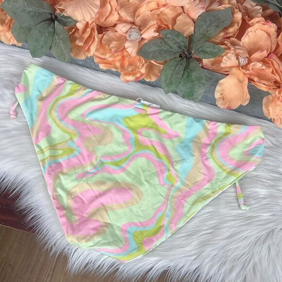 Roxy Tropics Hype Hipster Reversible Ambrosia Swirl Bikini Bottom Size XL - Picture 5 of 11